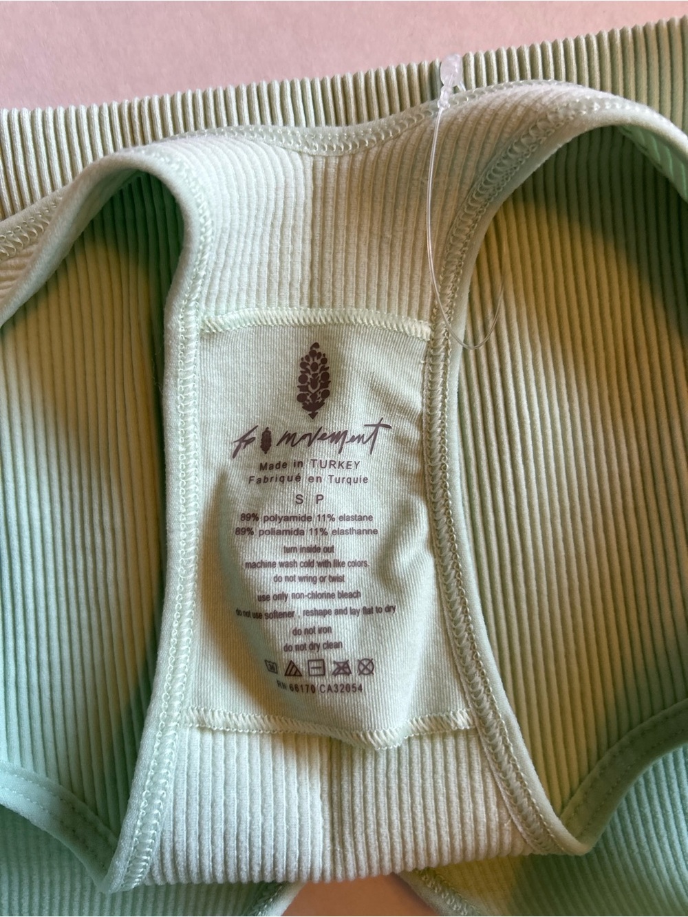 Free People Movement Ribbed Mint Green Racerback Crop Tank - Picture 8 of 8